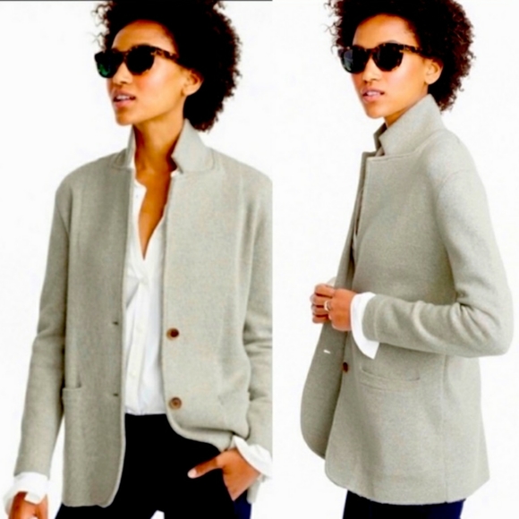 J. Crew Jackets & Blazers - J. Crew Mercantile Gray Sweater Knit Blazer